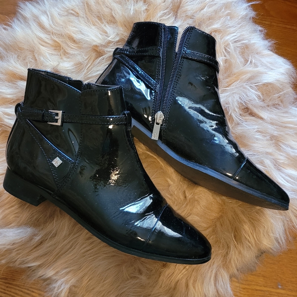 Booties Black Patent